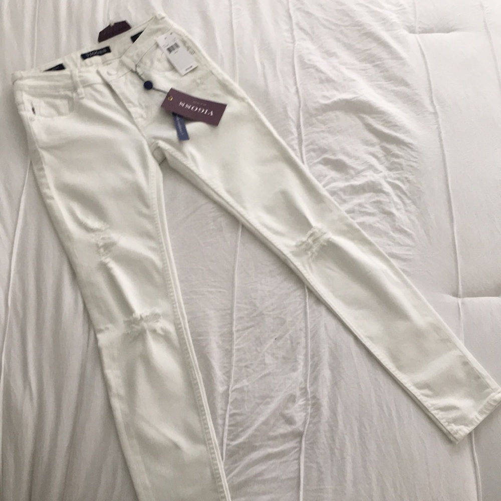 Vigoss White Chelsea Skinny Sz 24 NWT